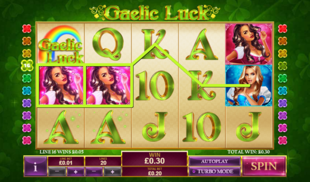 Gaelic Lucky slot machine by Playtech