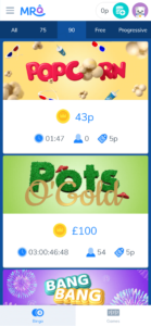 mrq online bingo games screenshot