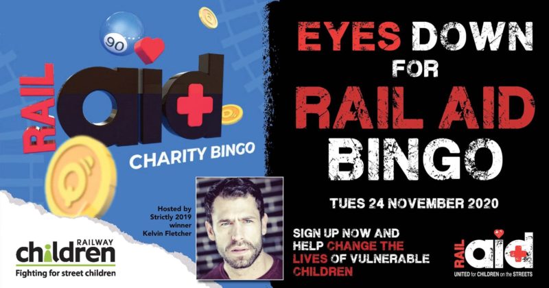 MrQ, RailAid and Kelvin Fletcher Team Up for Charity Bingo