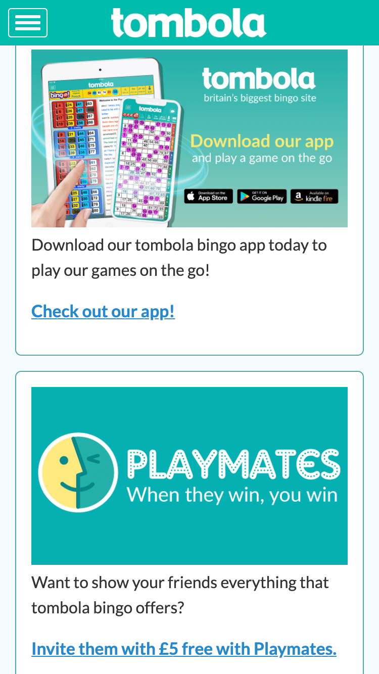 Tombola bingo slots games